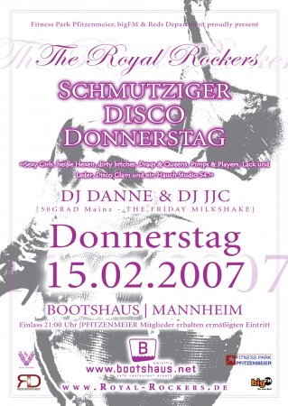 Schmutziger Disco Donnerstag Werbeplakat