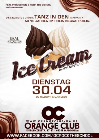 Ice Cream - Black Meets. House Werbeplakat