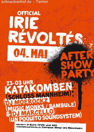 Irie Revoltés After-Show-Party Werbeplakat