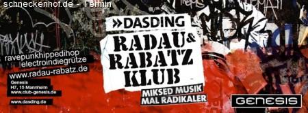 Dasding: Radau & Rabatz Klub Werbeplakat