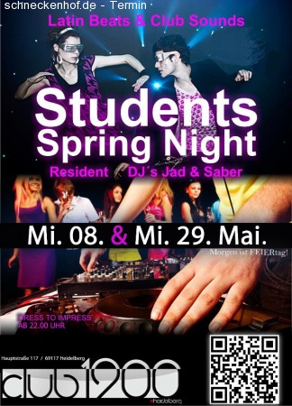 Students Spring Night Werbeplakat