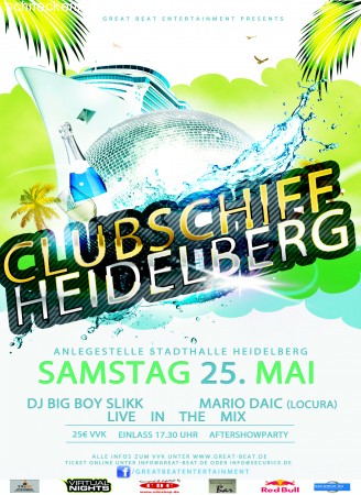 Clubschiff Heidelberg Werbeplakat