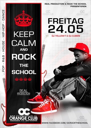 Keep Calm And Rock The School Werbeplakat