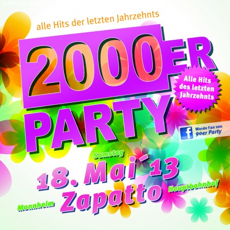 2000er Party Werbeplakat