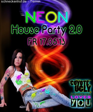 Neon House Party 2.0 Werbeplakat