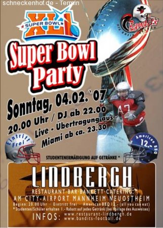 Superbowl Party!! Werbeplakat