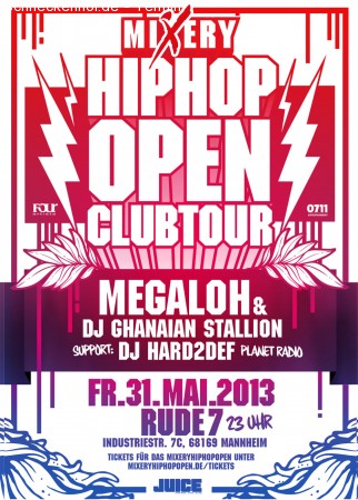 Mixery HipHop Open Clubtour Werbeplakat