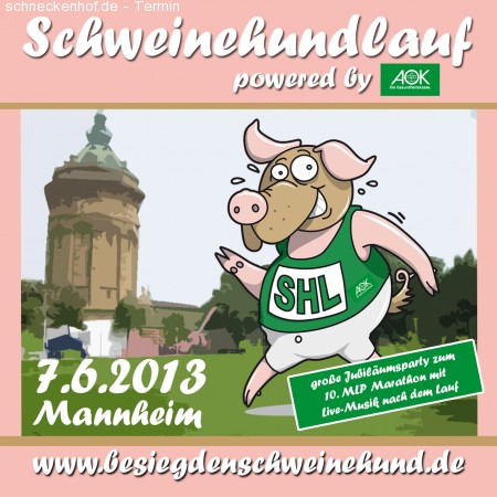 4. Schweinehundlauf p. by AOK Werbeplakat
