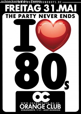 I Love 80's Werbeplakat