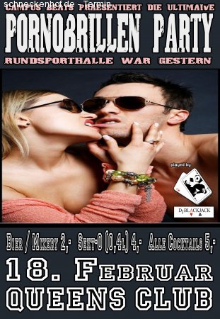 Pornobrillen-Party Werbeplakat