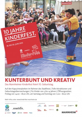 10 Jahre Kinderfest Werbeplakat