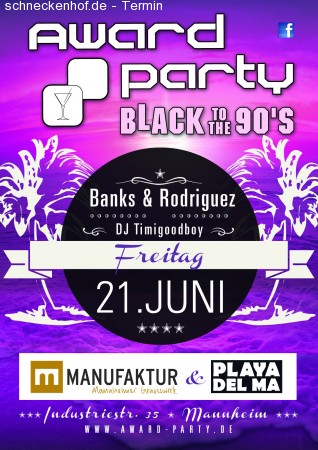 Award Party::Black to The 90s: Werbeplakat