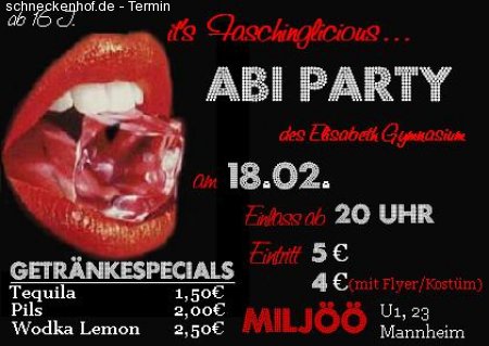 Abi Faschingsparty Werbeplakat