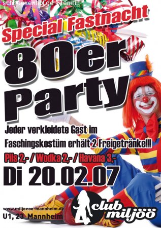 80er Party Werbeplakat