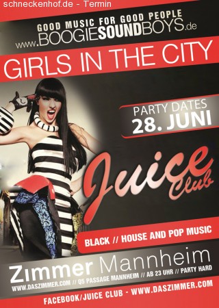 Juice Club – Girls In The City Werbeplakat