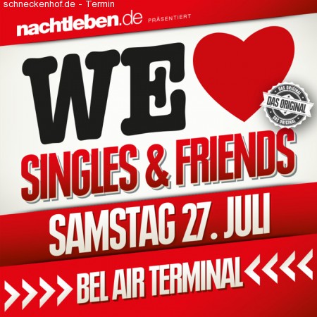 We ♥ Singles & Friends Werbeplakat