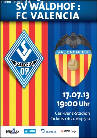 Waldhof Mannheim - FC Valencia Werbeplakat