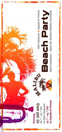 Malibu Beach Party Werbeplakat