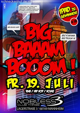 Big Baaam Booom - U18 Party Werbeplakat