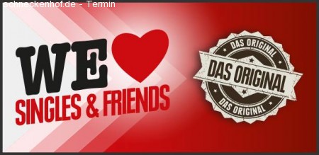 We love Singles & Friends Werbeplakat