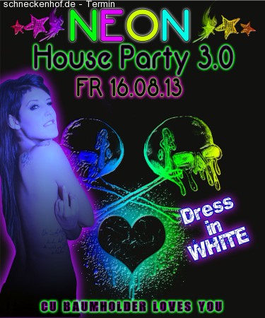 Neon House Party  Coyote Ugly Werbeplakat