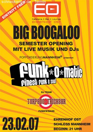 Big Boogaloo! Semester Opening Werbeplakat