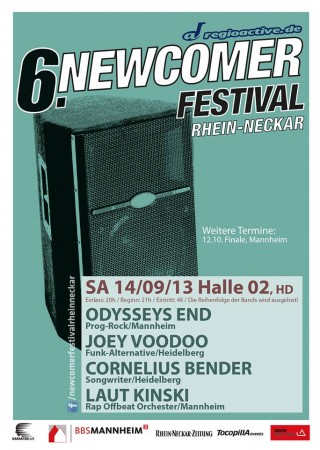 Newcomerfestival Rhein-Neckar Werbeplakat