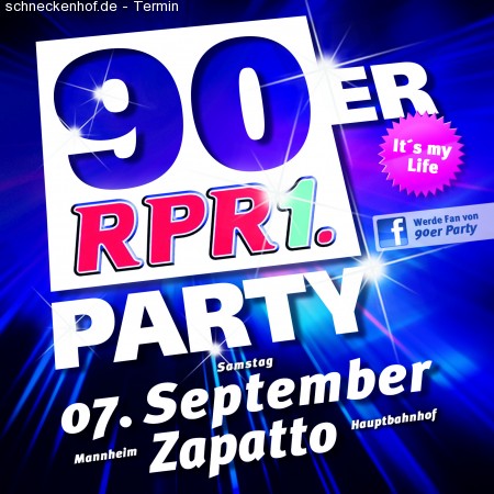 90er Rpr1 Party Werbeplakat