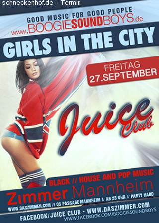 Juice Club - Girls In The City Werbeplakat