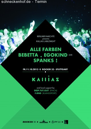 Kallias Labelnight mit Alle Farben Werbeplakat