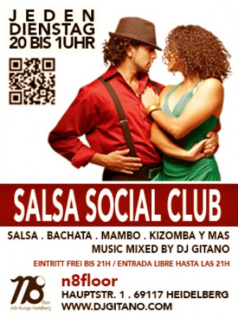 Jeden Dienstag 20-1h | SALSA SOCIAL CLUB Werbeplakat
