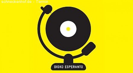 Disko Esperanto- Die Weltmusikpartyreihe Werbeplakat
