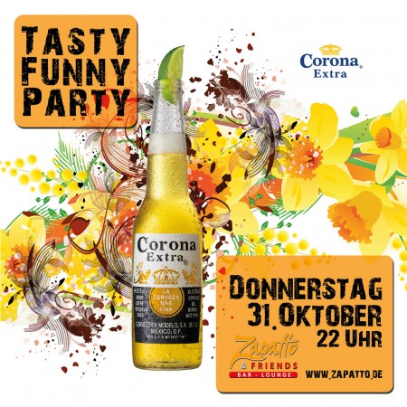 Corona Party Werbeplakat