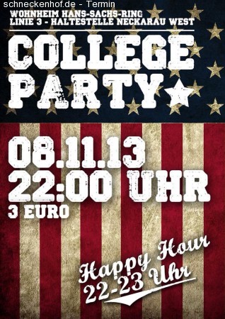 College Party Werbeplakat