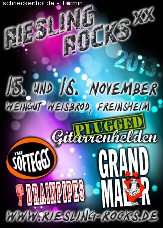 RIESLING ROCKS XX - Freitag Werbeplakat