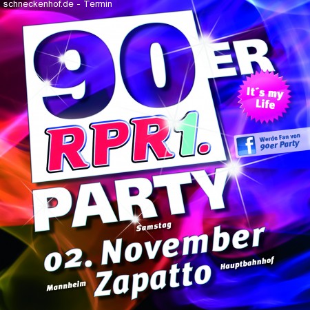 90er RPR1 Party Werbeplakat