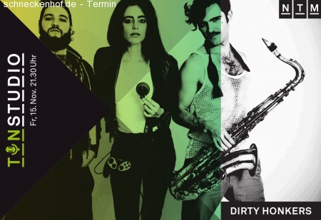 Tonstudio Party mit den Dirty Honkers Werbeplakat