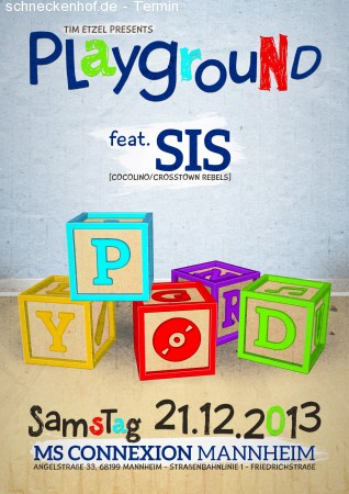 Playground mit SIS Werbeplakat
