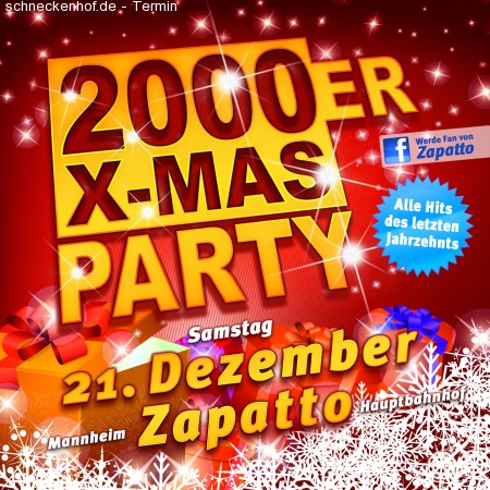2000ER X-Mas Party Werbeplakat