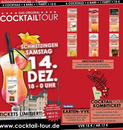 2. Cocktailtour in Schwetzingen Werbeplakat