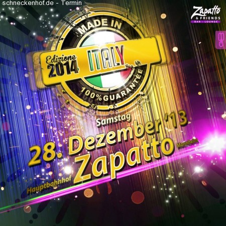 2014er Made In Italy Party Werbeplakat