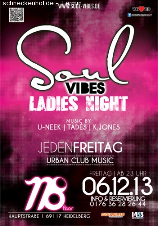 Soul Vibes Ladies Night @ N8 Floor Heide Werbeplakat