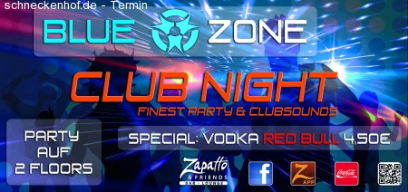 BlueZone Club Night Werbeplakat