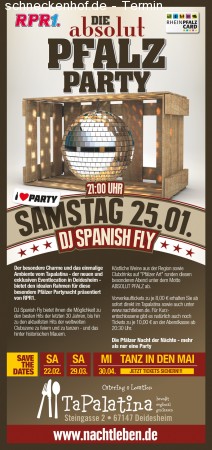 RPR1.präsentiert Die Absolut Pfalz Party Werbeplakat