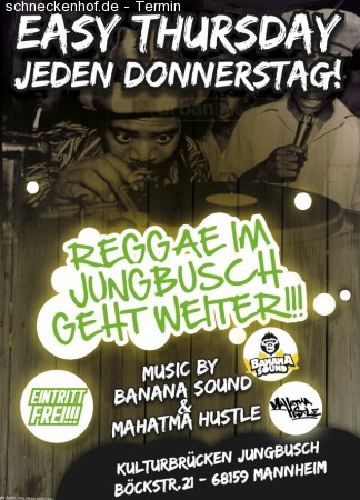 Easy Thursday - Reggae im Jungbusch Werbeplakat