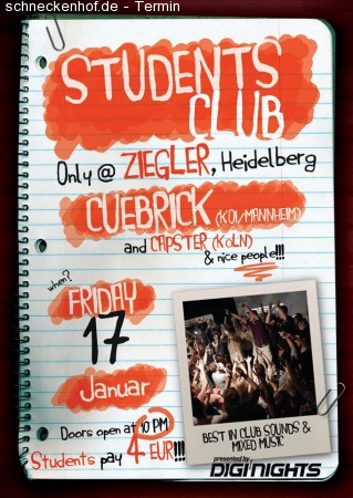 Students Club Werbeplakat