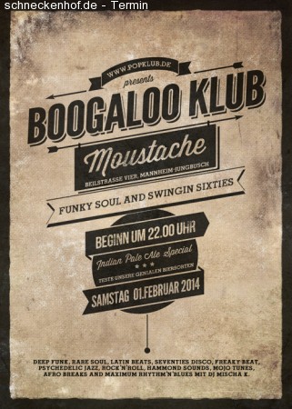 Boogaloo Klub Werbeplakat