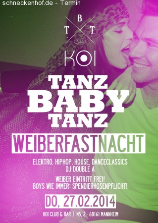 TanZ baby TanZ - Weiberfastnacht Werbeplakat