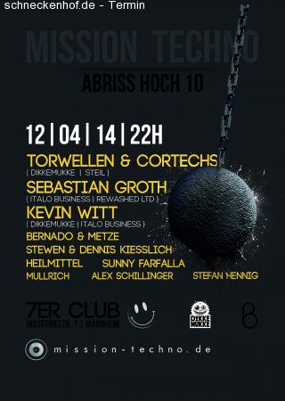 Abriss Hoch 10 @ 7er Club Werbeplakat