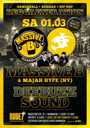 Massive B (Newyork) Meets Deebuzz Werbeplakat